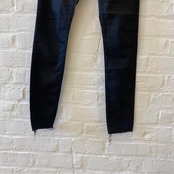 COS || Coated Jeans Skinny Raw Hem Black 27 - Picture 2 of 8